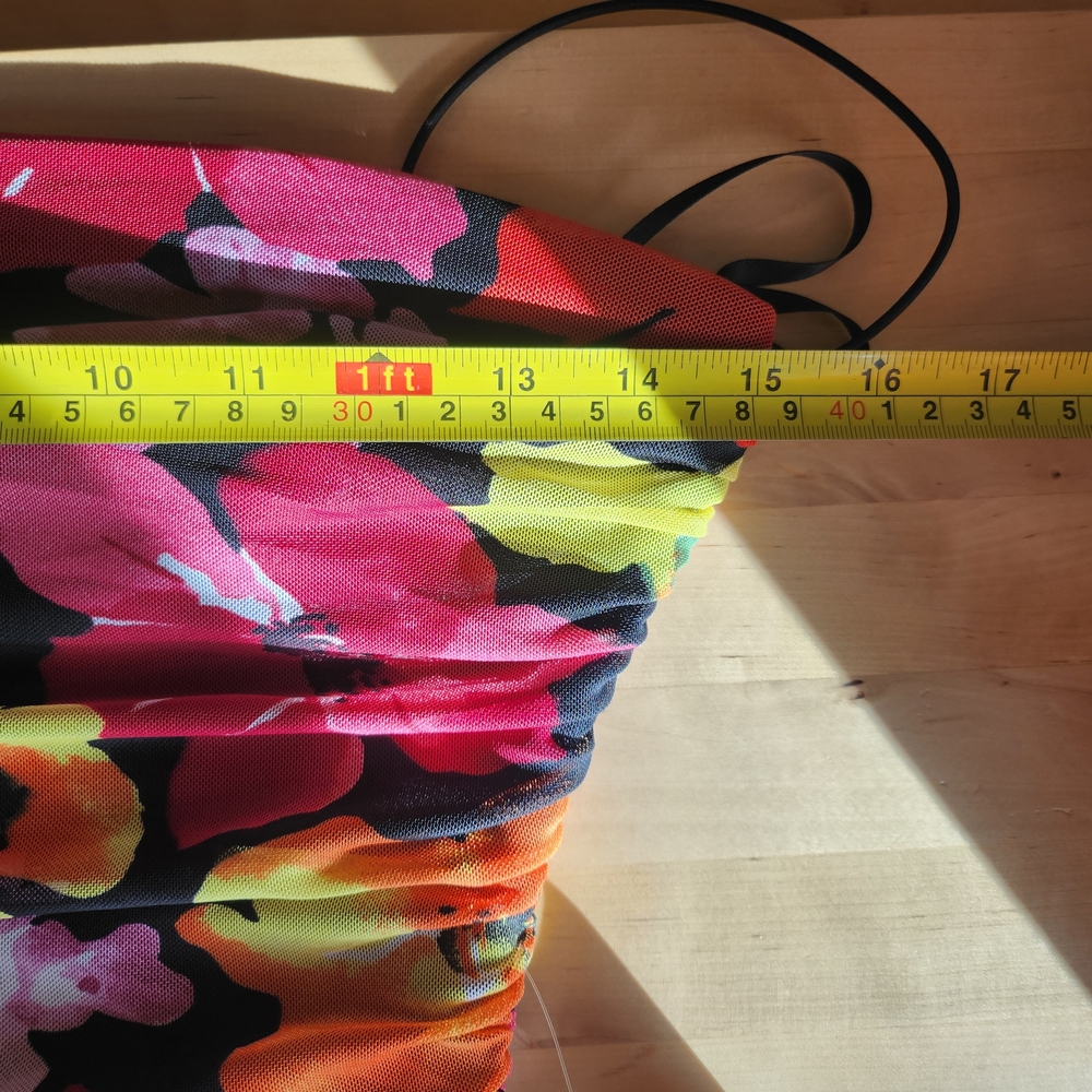 B. Darlin Floral Mesh Midi Dress NWT DAMAGED please read! - Picture 8 of 9